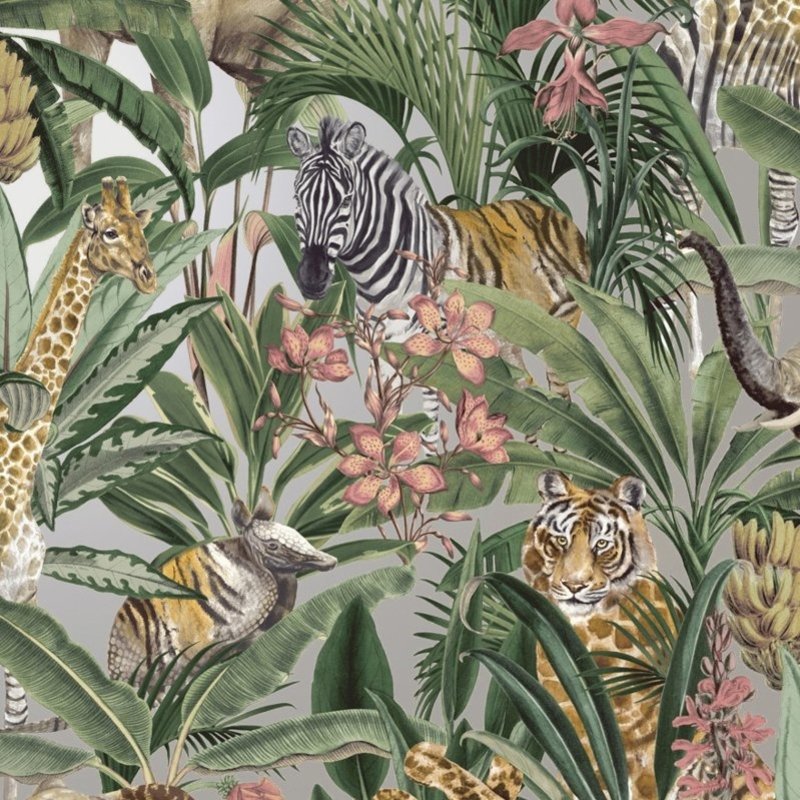 Dutch Wallcoverings Dutch First Class Amazonia behang Serengeti Gilver 91314