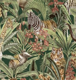 Dutch Wallcoverings Dutch First Class Amazonia behang Serengeti Green 91310