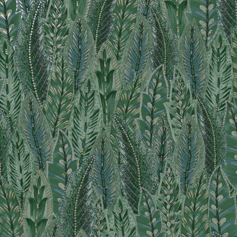 Dutch Wallcoverings Dutch First Class Amazonia behang Amherts Green 91300