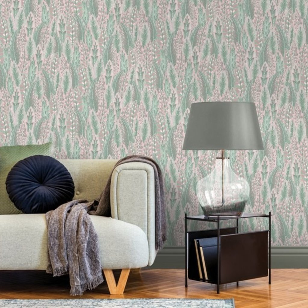 Dutch Wallcoverings Dutch First Class Amazonia behang Amherts Pink 91301