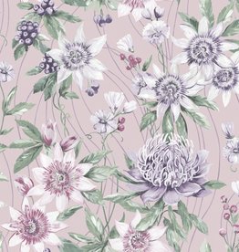 Dutch Wallcoverings Dutch First Class Amazonia behang Passiflora Pink 91322