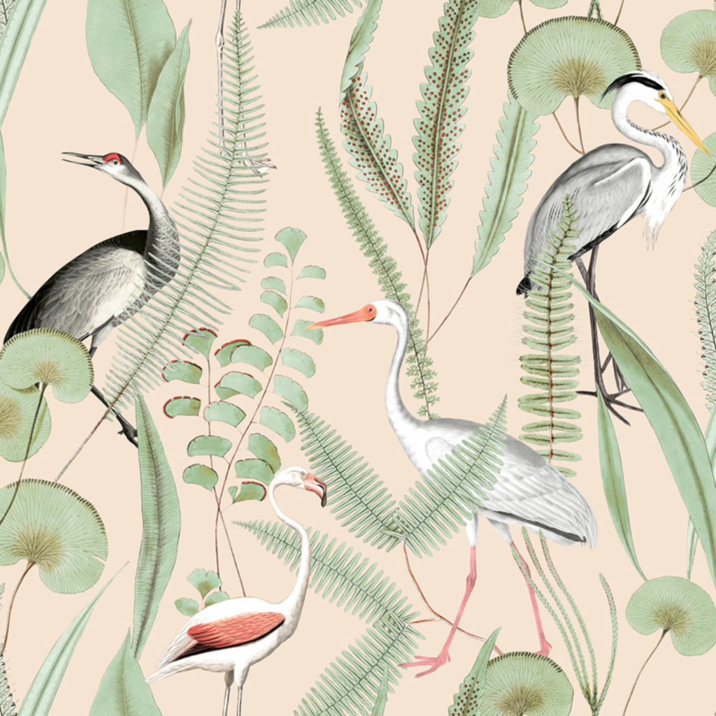 Dutch Wallcoverings Dutch Eden behang Flamingo M37403