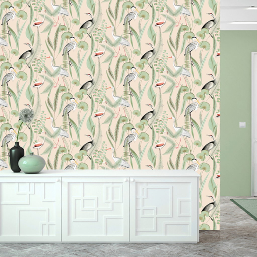 Dutch Wallcoverings Dutch Eden behang Flamingo M37403