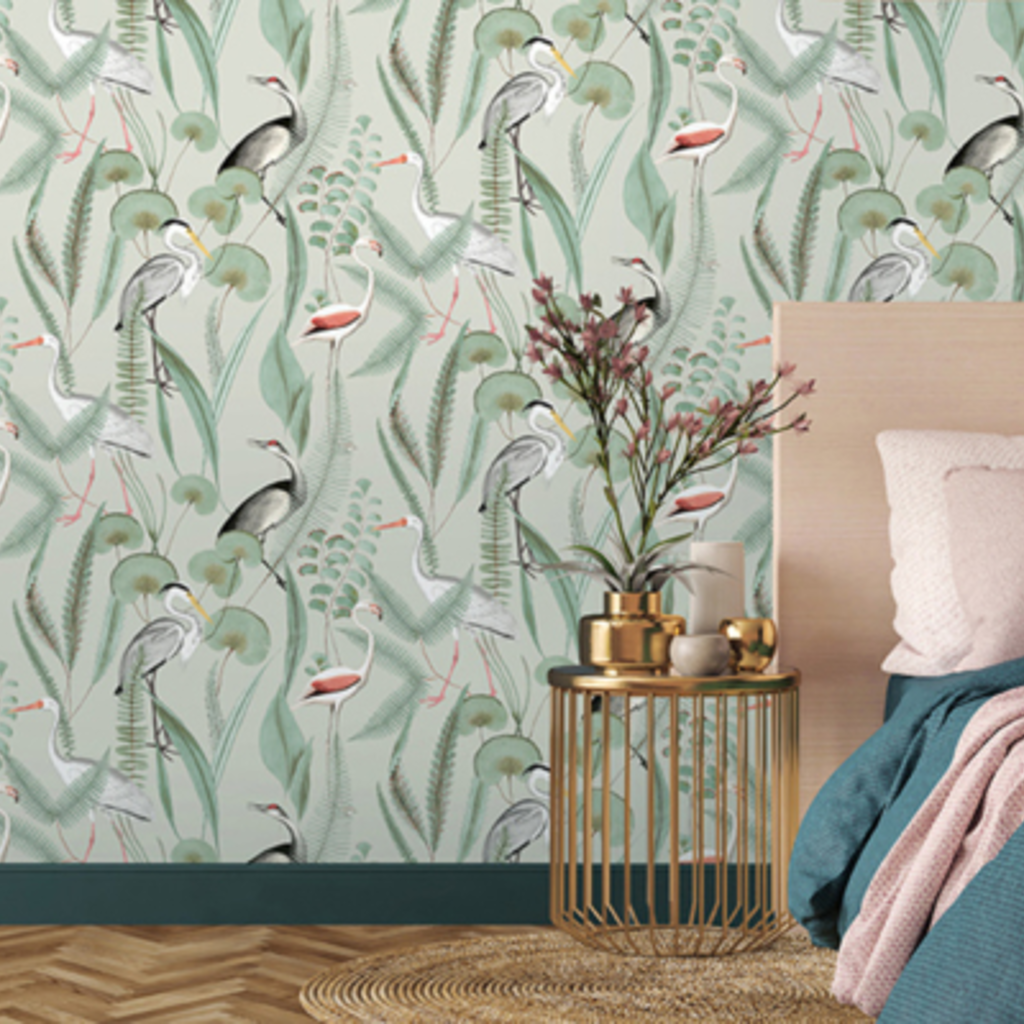 Dutch Wallcoverings Dutch Eden behang Flamingo M37404