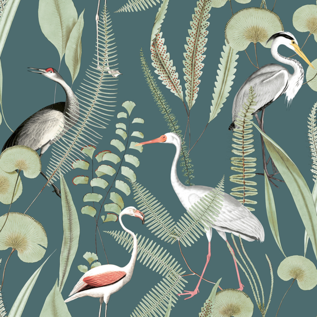 Dutch Wallcoverings Dutch Eden behang Flamingo M37414