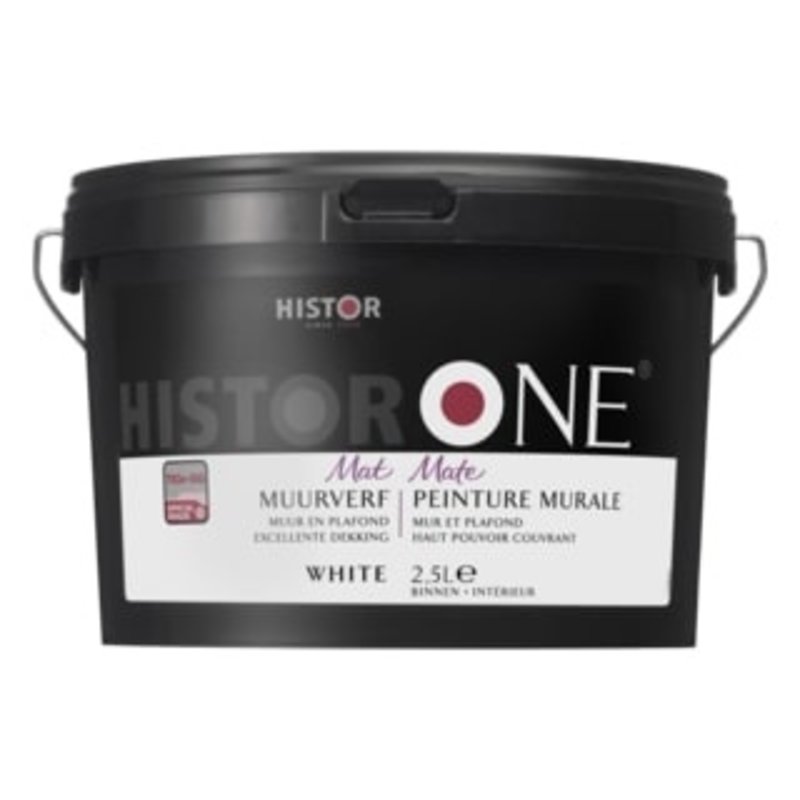 Histor One Muurverf Mat Wit 2,5 L