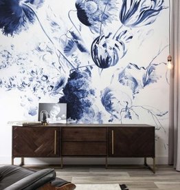 Kek Amsterdam KEK Amsterdam Book I Wall Mural Royal Blue Flowers WP-218