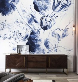 Kek Amsterdam KEK Amsterdam Book I Wall Mural Royal Blue Flowers WP-224