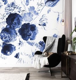 Kek Amsterdam KEK Amsterdam Book I Wall Mural Royal Blue Flowers WP-207