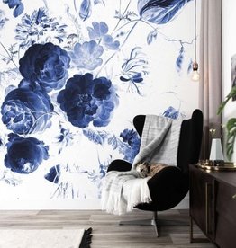 Kek Amsterdam KEK Amsterdam Book I Wall Mural Royal Blue Flowers WP-217