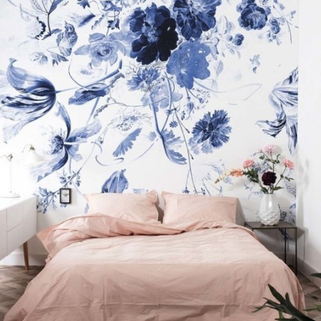 Kek Amsterdam KEK Amsterdam Book I Wall Mural Royal Blue Flowers WP-209