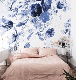 Kek Amsterdam KEK Amsterdam Book I Wall Mural Royal Blue Flowers WP-209