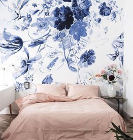 Kek Amsterdam KEK Amsterdam Book I Wall Mural Royal Blue Flowers WP-225