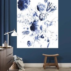 Kek Amsterdam KEK Amsterdam Book I Wallpaper Panel Royal Blue Flowers PA-042