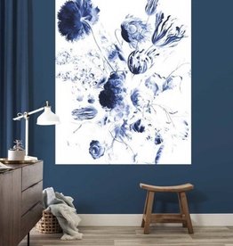 Kek Amsterdam KEK Amsterdam Book I Wallpaper Panel Royal Blue Flowers PA-042