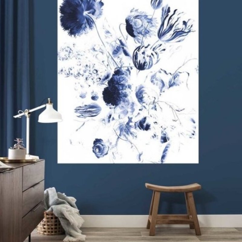 Kek Amsterdam KEK Amsterdam Book I Wallpaper Panel Royal Blue Flowers PA-042