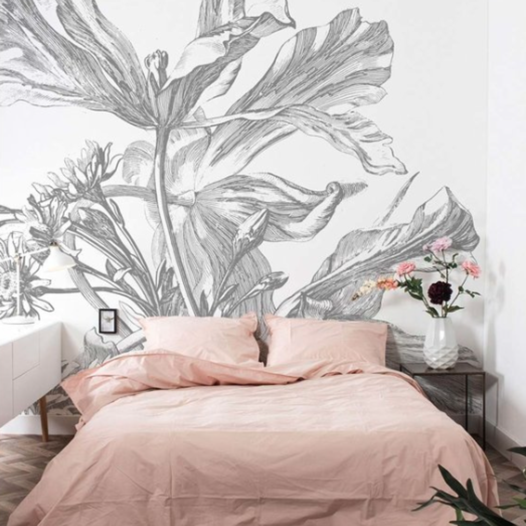 Kek Amsterdam KEK Amsterdam Book I Wall Mural Engraved Flowers WP-673