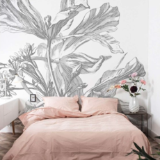 Kek Amsterdam KEK Amsterdam Book I Wall Mural Engraved Flowers WP-673