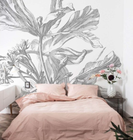 Kek Amsterdam KEK Amsterdam Book I Wall Mural Engraved Flowers WP-673