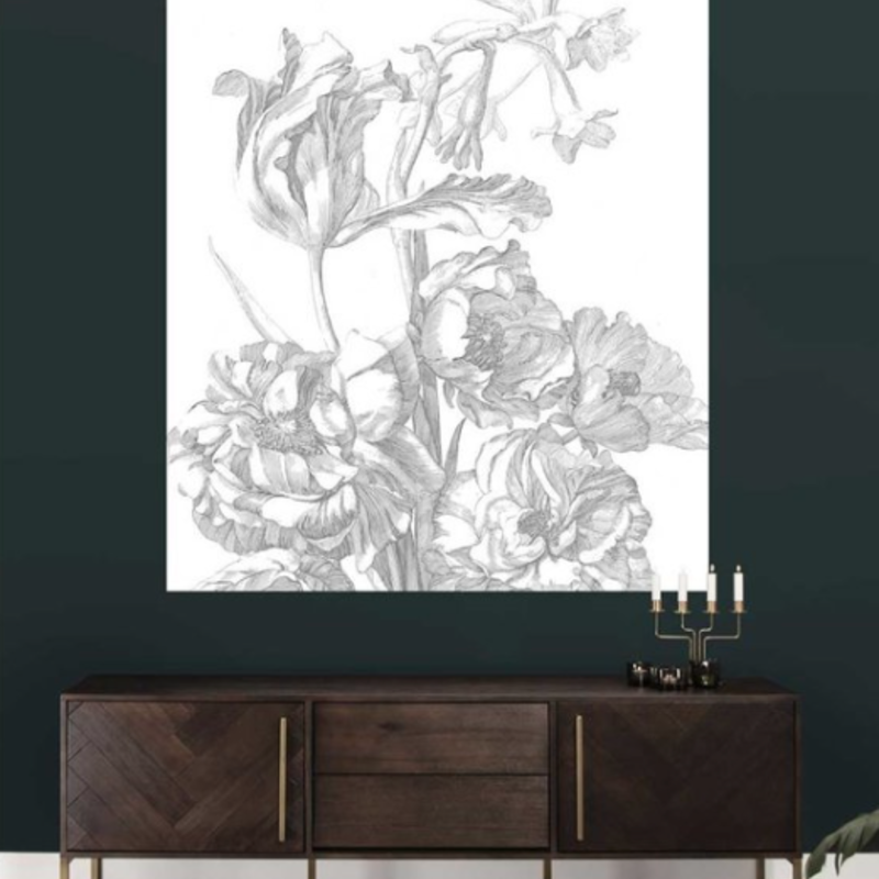 Kek Amsterdam KEK Amsterdam Book I Wallpaper Panel Engraved Flowers PA-015