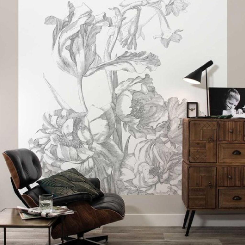 Kek Amsterdam KEK Amsterdam Book I Wallpaper Panel Engraved Flowers BP-015