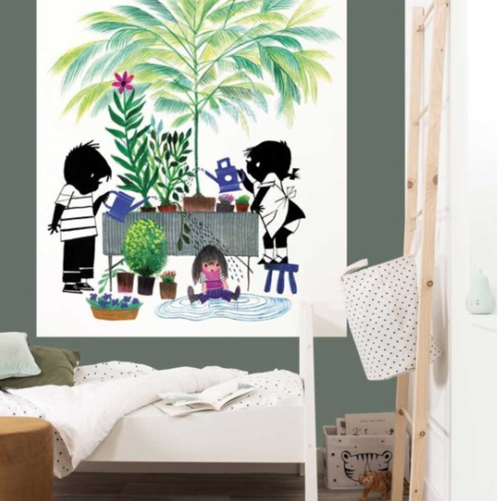 Kek Amsterdam KEK Amsterdam Kids Wallpaper Panel Fiep Westendorp Jip en Janneke Gardening PA-039