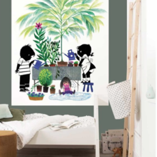 Kek Amsterdam KEK Amsterdam Kids Wallpaper Panel Fiep Westendorp Jip en Janneke Gardening PA-039