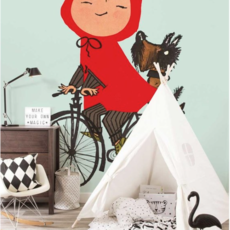 Kek Amsterdam KEK Amsterdam Kids Wallpaper Mural Fiep Westendorp Riding my Bike WS-036