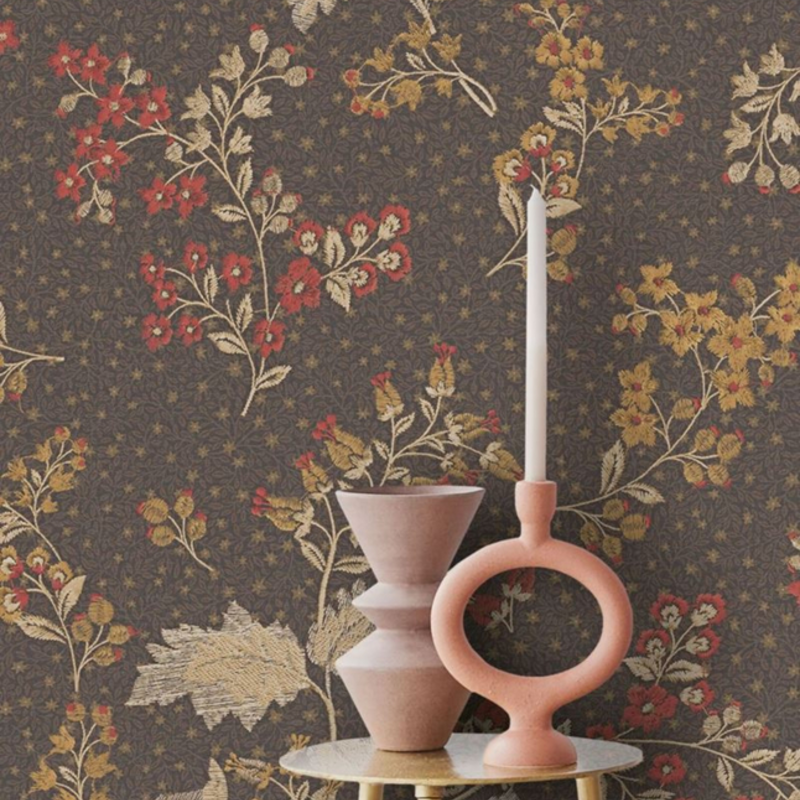 Eijffinger Eijffinger Posy Wallpower Gran Broderies Chocolate 316083