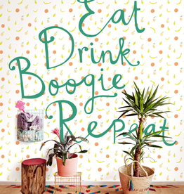 Eijffinger Eijffinger Rice 2 Wallpower 383617 Eat Drink Boogie Repeat