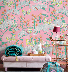 Eijffinger Eijffinger Rice 2 Wallpower 383619 Butterflies and Flowers Pink