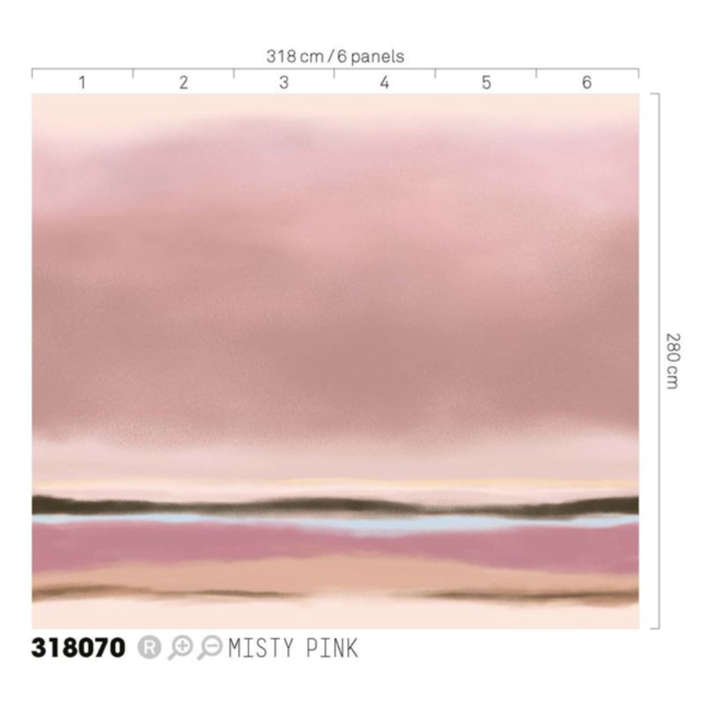Eijffinger Eijffinger Twist Wallpower Abstract Sunset Misty Pink 318070