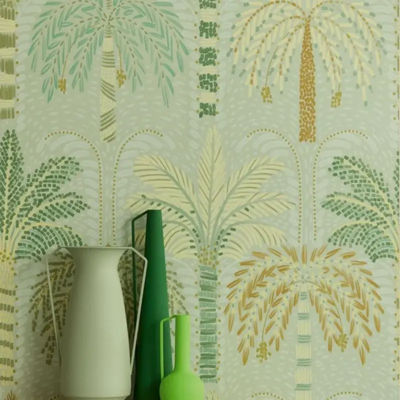 Eijffinger Eijffinger Solange Wallpower Palmtrees Celadon 340293