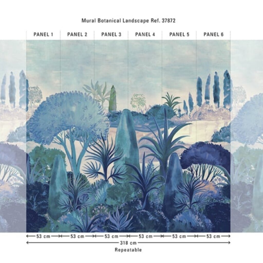 Hooked on Walls Hookedonwalls Martha Corthese Panorama Botanical Landscape 37872