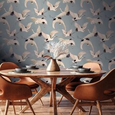 Hooked on Walls Hookedonwalls Martha Corthese behang Cranes 37821