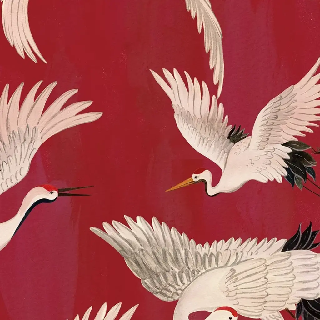 Hooked on Walls Hookedonwalls Martha Corthese behang Cranes 37823