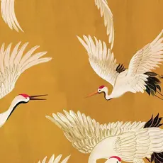 Hooked on Walls Hookedonwalls Martha Corthese behang Cranes 37822