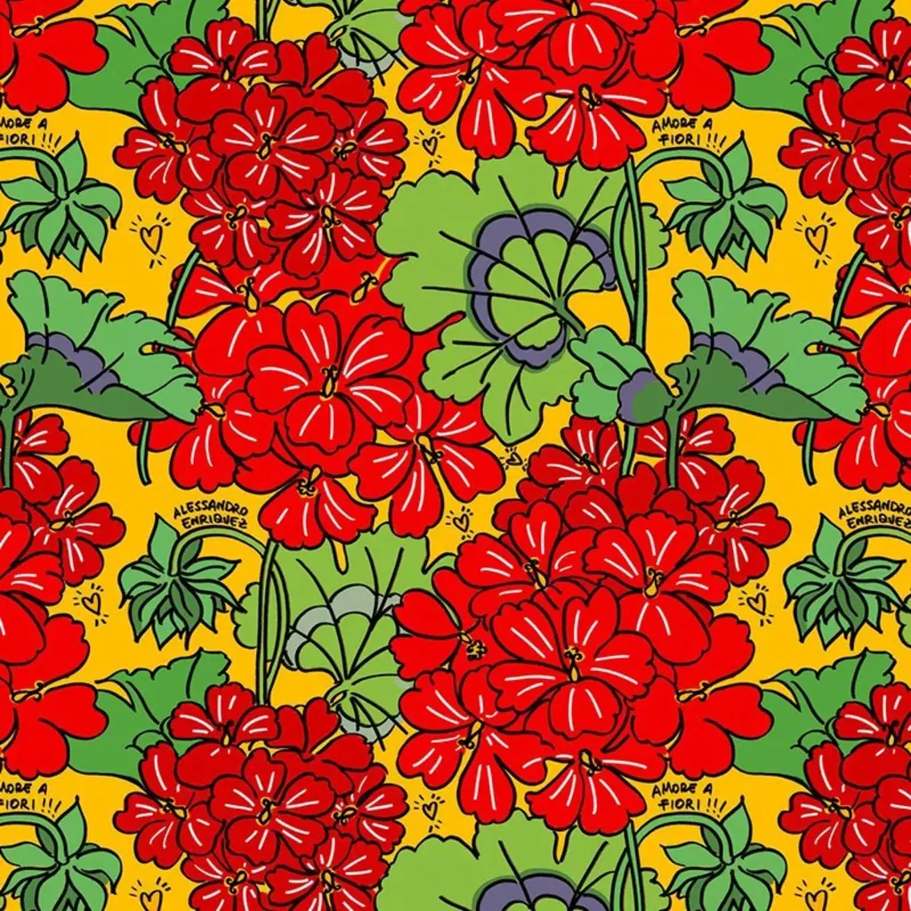 Hooked on Walls Hookedonwalls Enriquezland behang Love Geranei 25505