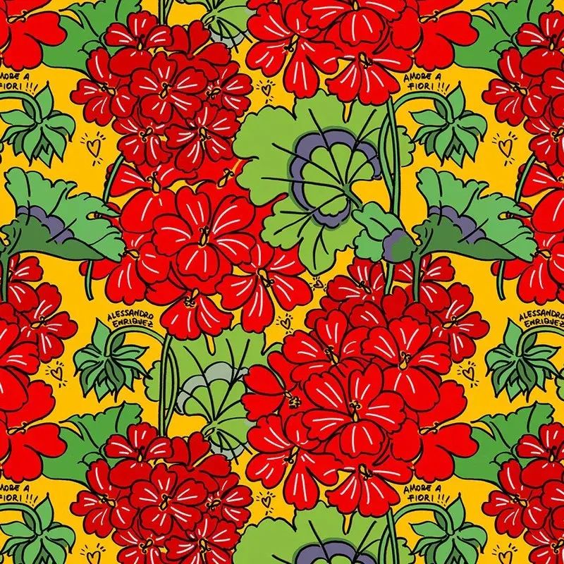 Hooked on Walls Hookedonwalls Enriquezland behang Love Geranei 25505