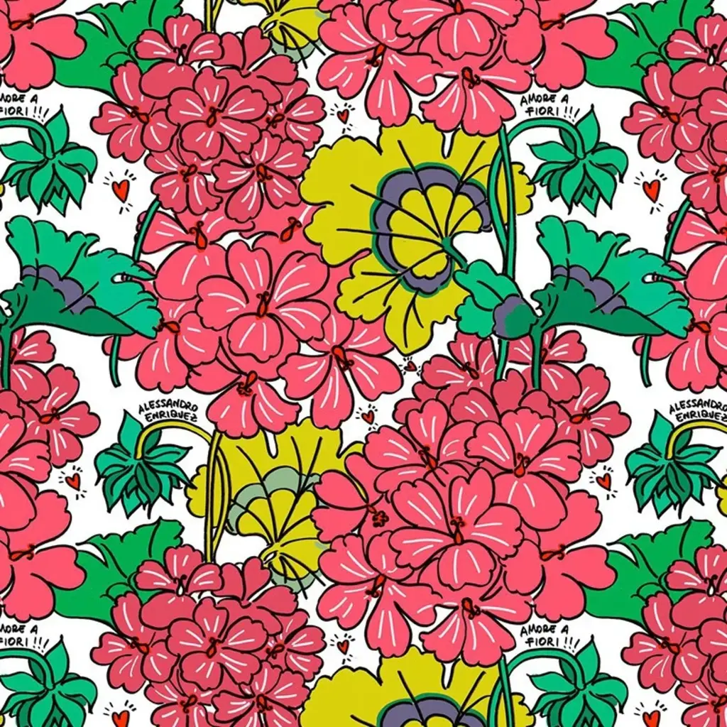 Hooked on Walls Hookedonwalls Enriquezland behang Love Geranei 25506