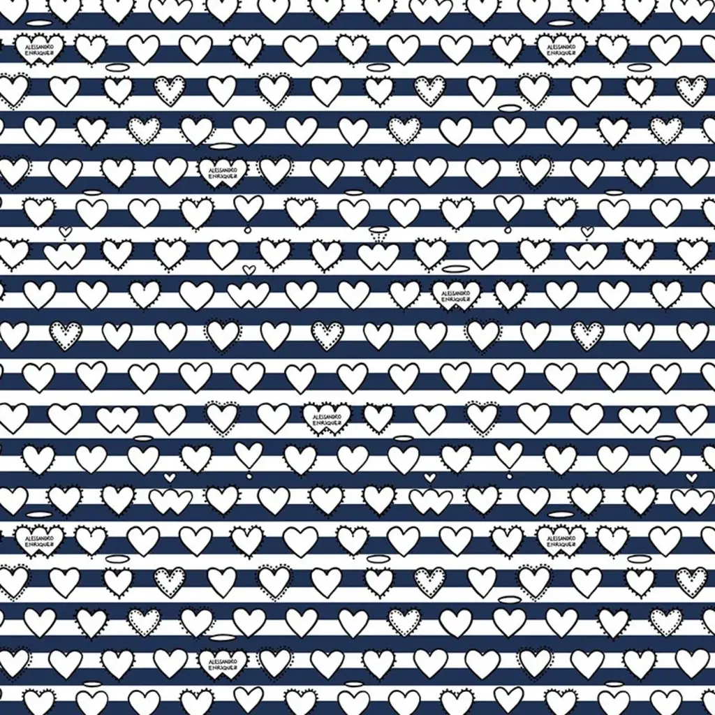 Hooked on Walls Hookedonwalls Enriquezland behang Righe Cuori 25504