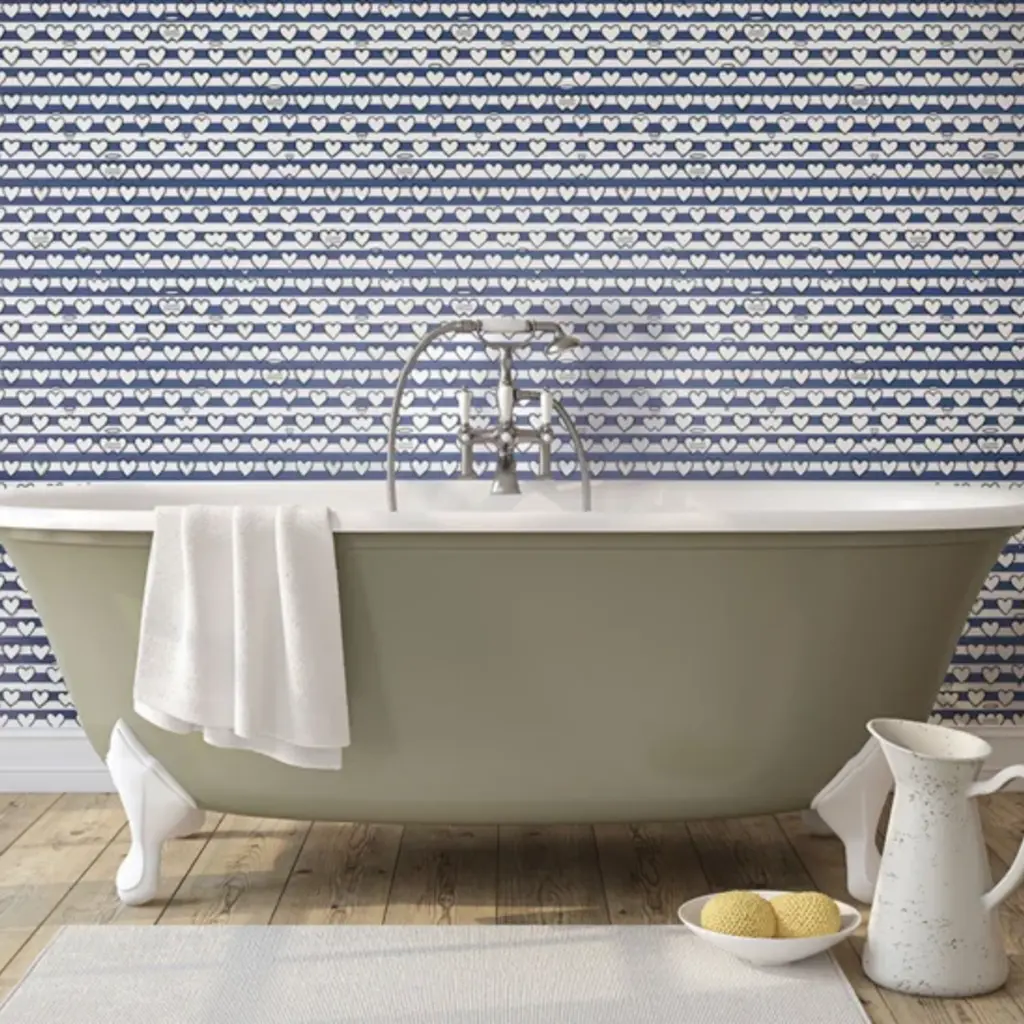 Hooked on Walls Hookedonwalls Enriquezland behang Righe Cuori 25504