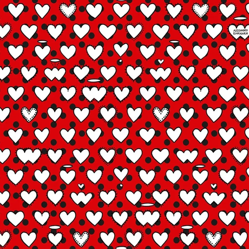 Hooked on Walls Hookedonwalls Enriquezland behang Cuori Pois 25503