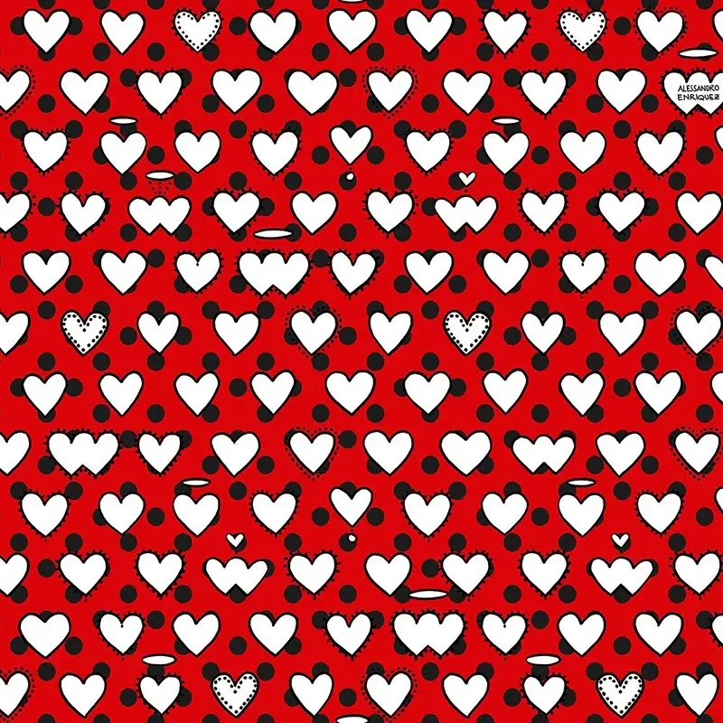 Hooked on Walls Hookedonwalls Enriquezland behang Cuori Pois 25503