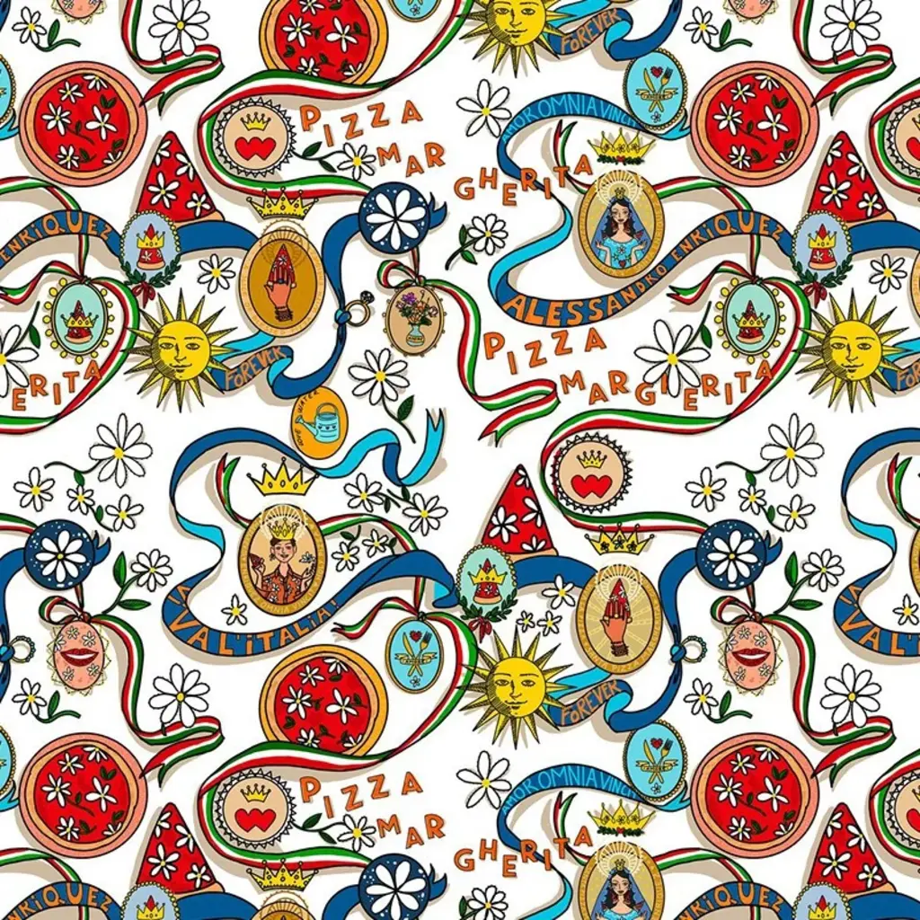 Hooked on Walls Hookedonwalls Enriquezland behang Pizza Margherita 25545