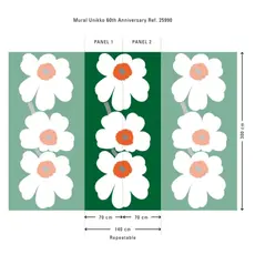 Hooked on Walls Hookedonwalls Marimekko Vol. 07 Panorama Unniko 60th Anniversary 25990