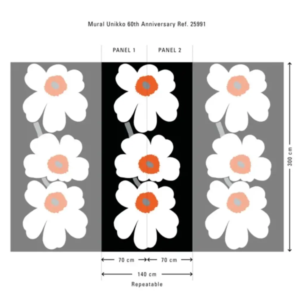 Hooked on Walls Hookedonwalls Marimekko Vol. 07 Panorama Unniko 60th Anniversary 25991