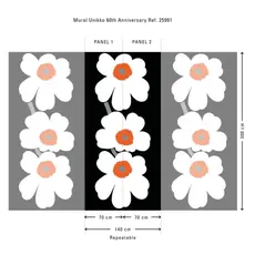 Hooked on Walls Hookedonwalls Marimekko Vol. 07 Panorama Unniko 60th Anniversary 25991