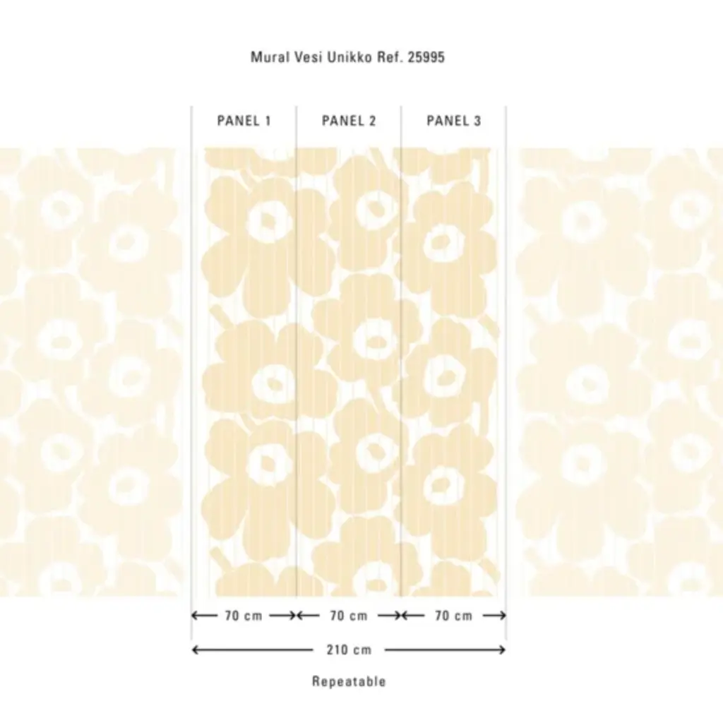 Hooked on Walls Hookedonwalls Marimekko Vol. 07 Panorama Vesi Unikko 25995