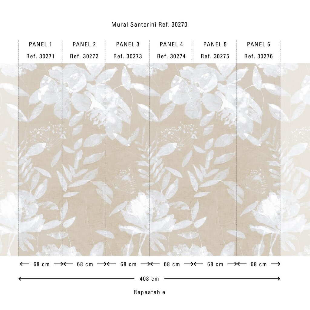 Hooked on Walls Hookedonwalls Umami Mural Santorini 30270